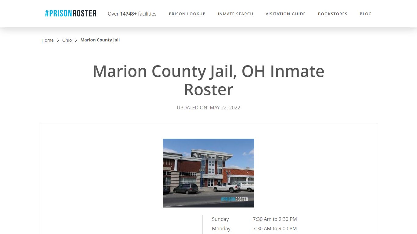 Marion County Jail, OH Inmate Roster - Prisonroster